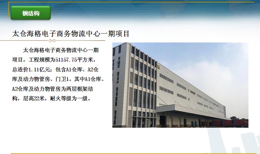 太倉海格電子商務(wù)物流中心一期項目